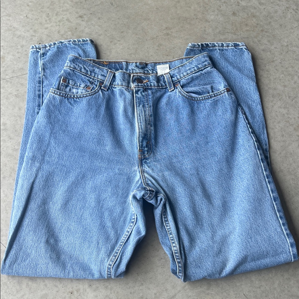 Vtg 90s Levi’s 550 Tapered Fit High Rise Denim Blue Jeans Size 12 Reg 🟩 - Picture 3 of 8